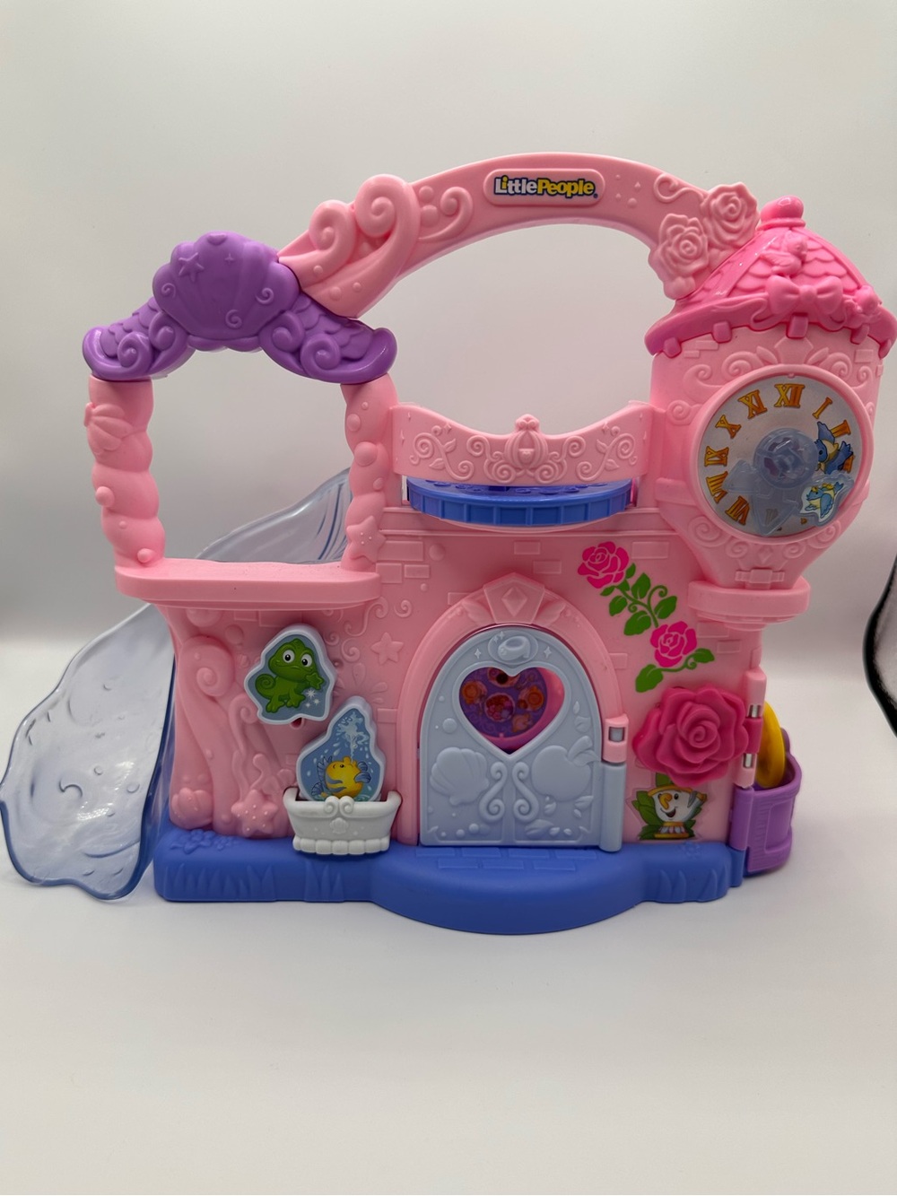 Disney Little People Pink Play And Go Little Mermaid Beauty Beast Castle Only